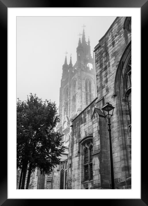 St. Nicholas Cathedral In The Fog Framed Mounted Print by Apollo Aerial Photography