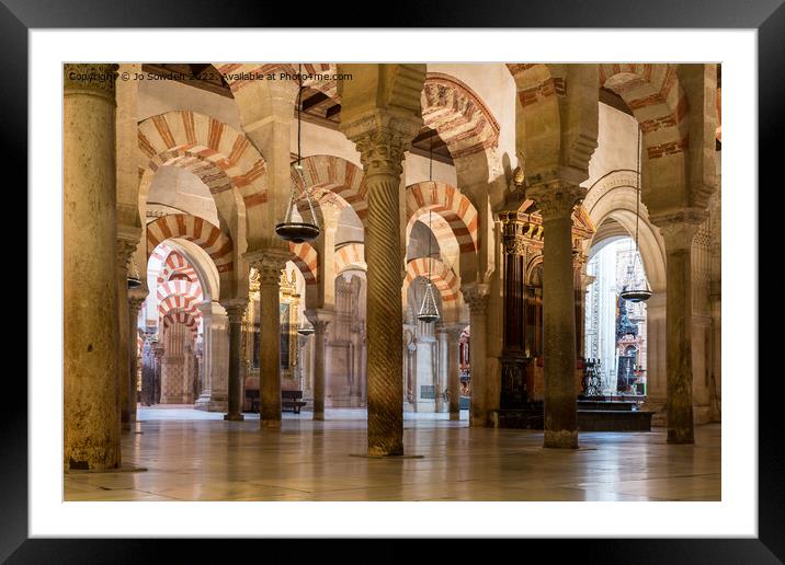 Inside the Cordoba Mezquita Framed Mounted Print by Jo Sowden