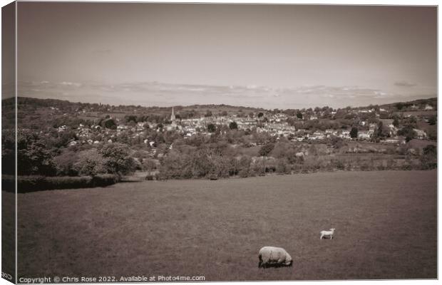 Painswick countryside view Canvas Print by Chris Rose
