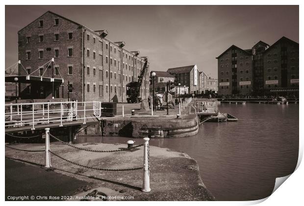Gloucester Docks, UK Print by Chris Rose
