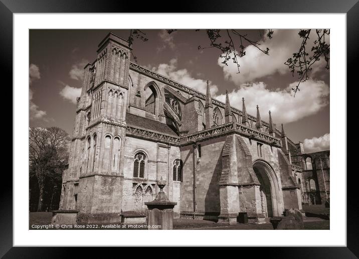 Malmesbury Abbey in spring Framed Mounted Print by Chris Rose