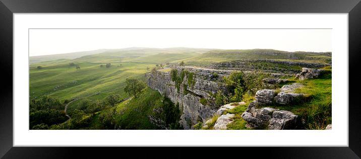 Malham Cove Yorkshire Dales Framed Mounted Print by Sonny Ryse