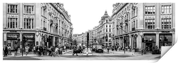 Regent Street London Black and White 2 Print by Sonny Ryse