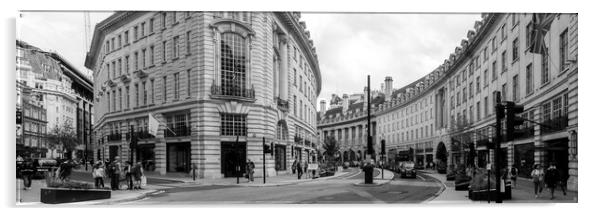 Regent Street London Black and white Acrylic by Sonny Ryse