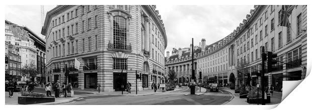 Regent Street London Black and white Print by Sonny Ryse