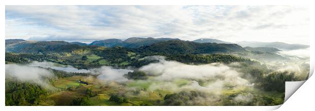 Lake District cloud inversion Print by Sonny Ryse