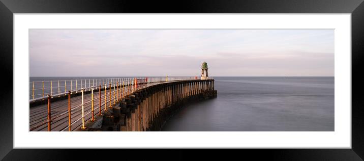 Whitby harbour Pier Yorkshire coast England.jpg Framed Mounted Print by Sonny Ryse