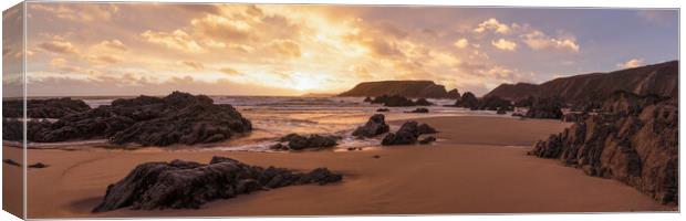 Marloes Sands Beach Sunset Pembrokeshire Coast Wales Canvas Print by Sonny Ryse