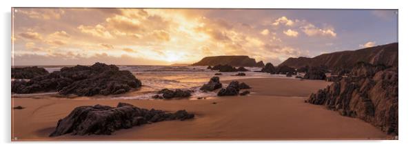 Marloes Sands Beach Sunset Pembrokeshire Coast Wales Acrylic by Sonny Ryse