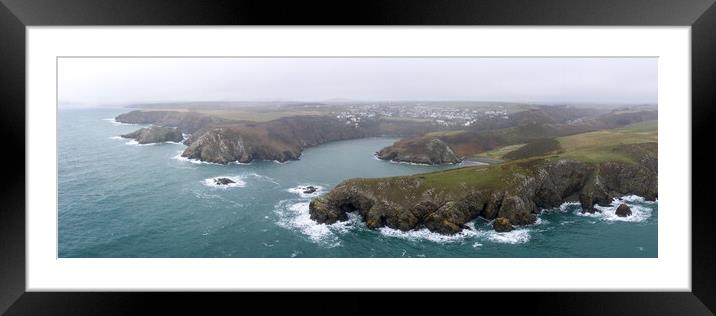 Solva Aerial Pembrokeshire Coast Wales Framed Mounted Print by Sonny Ryse