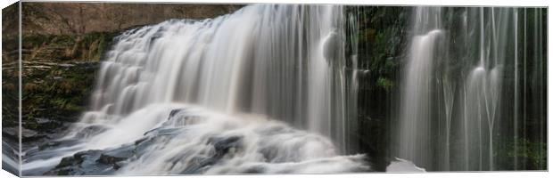 Sgwd Isaf Clun-Gwyn Waterfall Four falls brecon beacons wales Canvas Print by Sonny Ryse