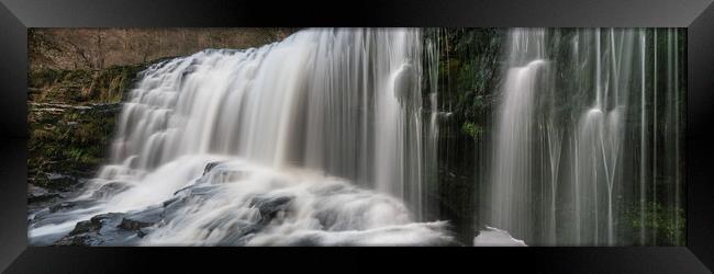 Sgwd Isaf Clun-Gwyn Waterfall Four falls brecon beacons wales Framed Print by Sonny Ryse