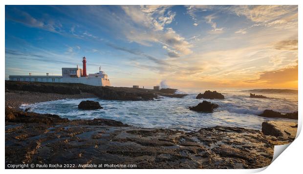 Lighthouse at Cape Cabo Raso, Cascais, Portugal. Print by Paulo Rocha