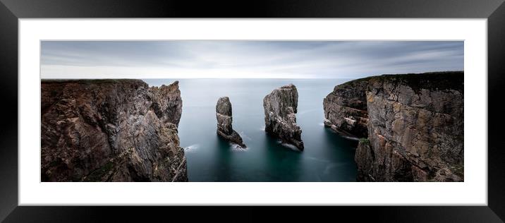 Stack Rocks Castlemartin Pembrokeshire Cliffs Wales Framed Mounted Print by Sonny Ryse
