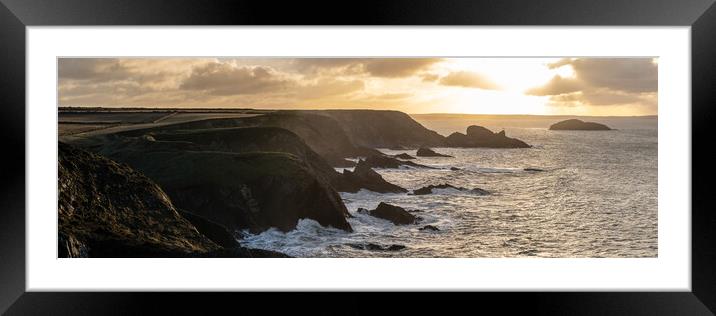 Solva Cliffs Sunrise Pembrokeshire Coast Wales Framed Mounted Print by Sonny Ryse