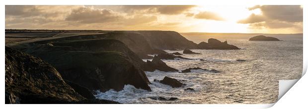 Solva Cliffs Sunrise Pembrokeshire Coast Wales Print by Sonny Ryse