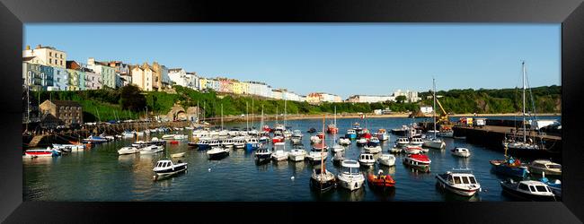 Tenby Harbour and Fishing Boats Pembrokeshire Wales Framed Print by Sonny Ryse