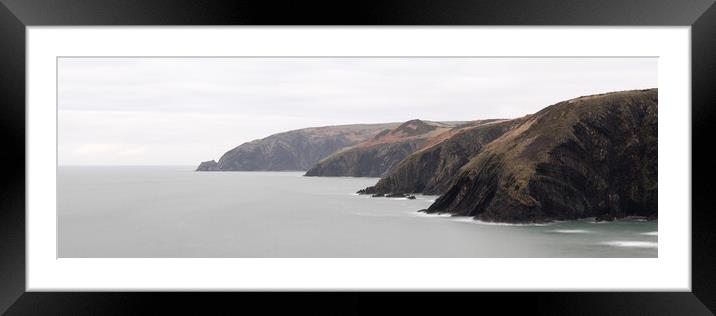 Ceibwr Bay Pembrokeshire Coast Wales Framed Mounted Print by Sonny Ryse