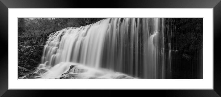 Sgwd Isaf Clun-Gwyn Waterfall Four falls brecon beacons wales Framed Mounted Print by Sonny Ryse