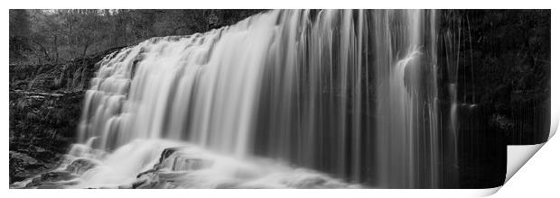 Sgwd Isaf Clun-Gwyn Waterfall Four falls brecon beacons wales Print by Sonny Ryse
