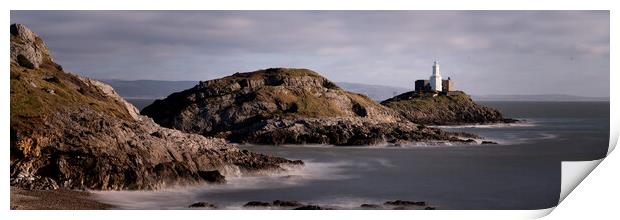 Mumbles Lighthouse Gower Coast Wales Print by Sonny Ryse