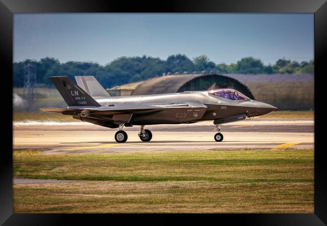 Lockheed Martin F-35A Lightning II Framed Print by Derek Beattie