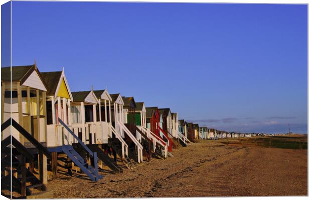 Thorpe Bay Beach Huts Essex England Canvas Print by Andy Evans Photos