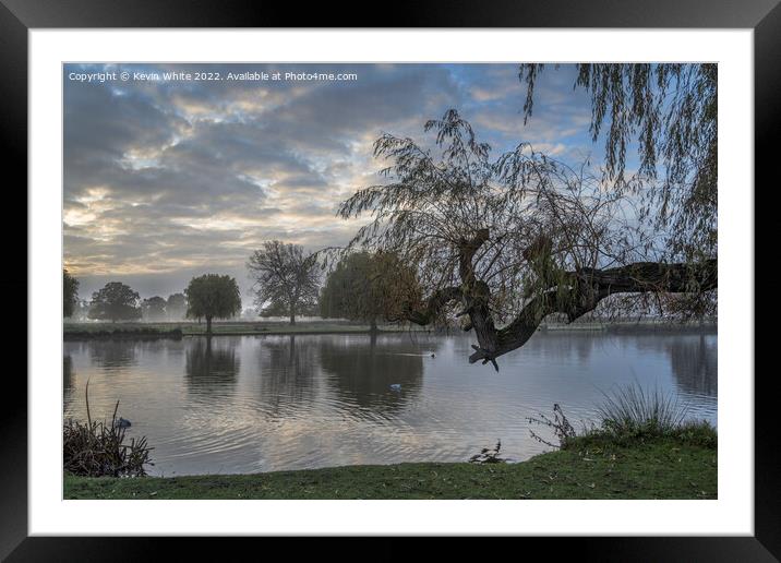 First day of December misty morning Framed Mounted Print by Kevin White