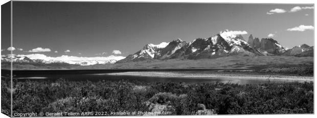 Torres and Cuernos, Torres del Paine, Patagonia, Chile, S. America Canvas Print by Geraint Tellem ARPS