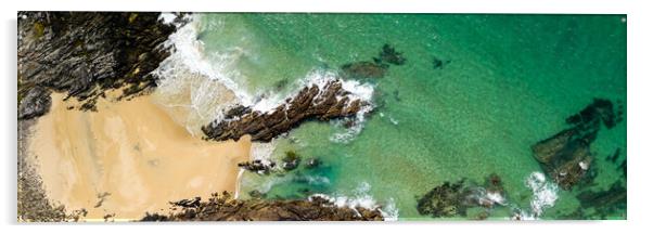Bagh Steinigidh Little Beach Luskentyre Isle of Harris Outer Hebrides Acrylic by Sonny Ryse
