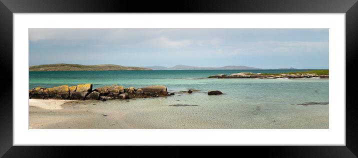 Barra Island beach Outer Hebrides Scotland Framed Mounted Print by Sonny Ryse