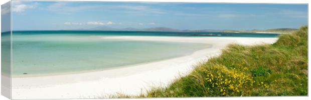 Barra Island White Sands Beach Outer Hebrides Scotland Canvas Print by Sonny Ryse