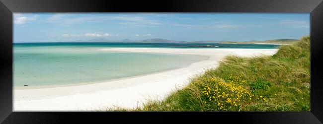 Barra Island White Sands Beach Outer Hebrides Scotland Framed Print by Sonny Ryse