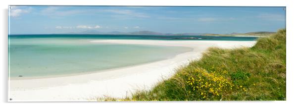Barra Island White Sands Beach Outer Hebrides Scotland Acrylic by Sonny Ryse