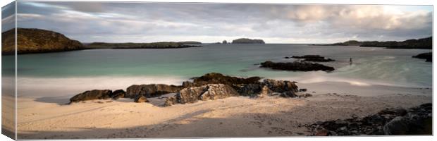 Bosta beach bostadh Great Bernera Island Outer Hebrides Scotland Canvas Print by Sonny Ryse