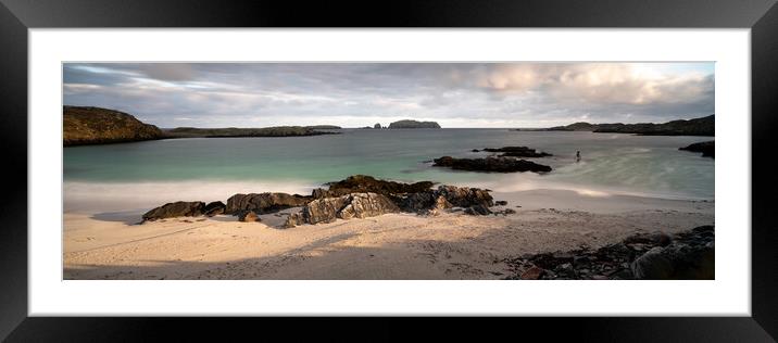 Bosta beach bostadh Great Bernera Island Outer Hebrides Scotland Framed Mounted Print by Sonny Ryse