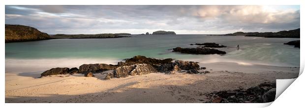 Bosta beach bostadh Great Bernera Island Outer Hebrides Scotland Print by Sonny Ryse