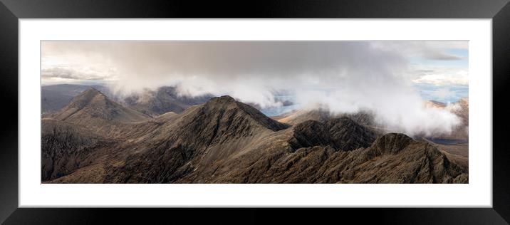 Black Cuillin ridge mountain range Isle of Skye 2 Framed Mounted Print by Sonny Ryse