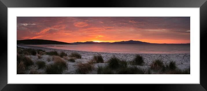isle of Berneray east beach sunrise outer hebrides scotland 2 Framed Mounted Print by Sonny Ryse