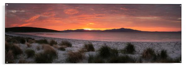 isle of Berneray east beach sunrise outer hebrides scotland 2 Acrylic by Sonny Ryse