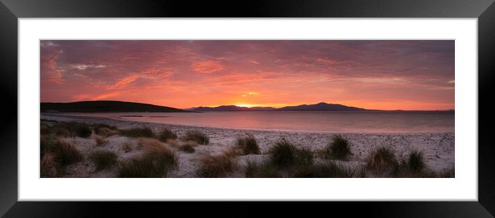 isle of Berneray east beach sunrise outer hebrides scotland 3 Framed Mounted Print by Sonny Ryse