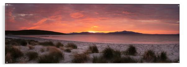 isle of Berneray east beach sunrise outer hebrides scotland 3 Acrylic by Sonny Ryse