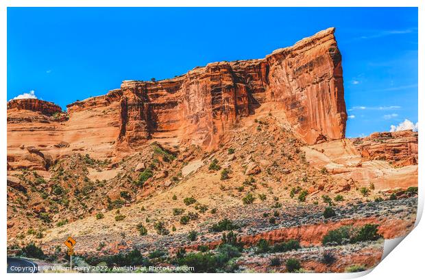 Tower of Babel Rock Formation Arches National Park Moab Utah Print by William Perry