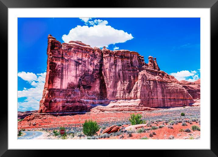 Tower of Babel Rock Formation Canyon Arches National Park Moab U Framed Mounted Print by William Perry