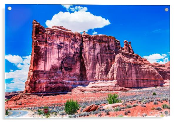 Tower of Babel Rock Formation Canyon Arches National Park Moab U Acrylic by William Perry