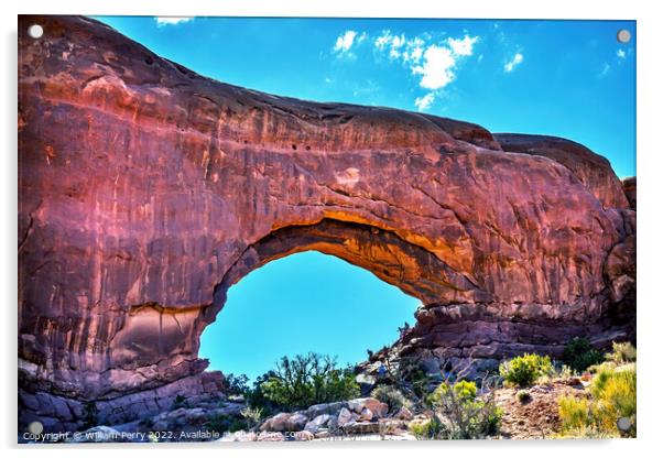 North Window Arch Windows Section Arches National Park Moab Utah Acrylic by William Perry