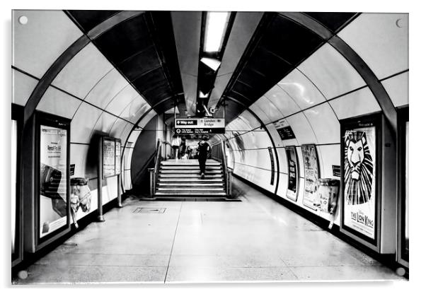London Underground 02 High Contrast Acrylic by Glen Allen