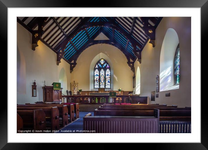 Interior of St Seiriol's Church, Penmon Priory Church, Framed Mounted Print by Kevin Hellon