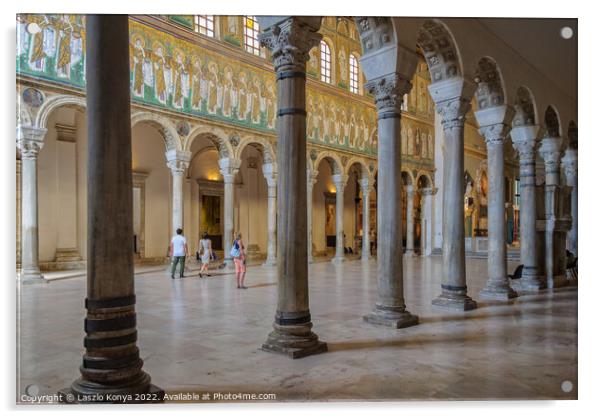 Basilica of Sant'Apollinare Nuovo - Ravenna Acrylic by Laszlo Konya