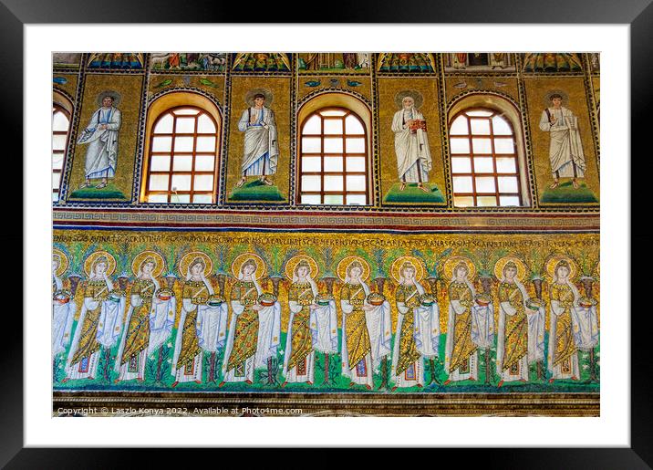 Basilica of Sant Apollinare Nuovo - Ravenna Framed Mounted Print by Laszlo Konya